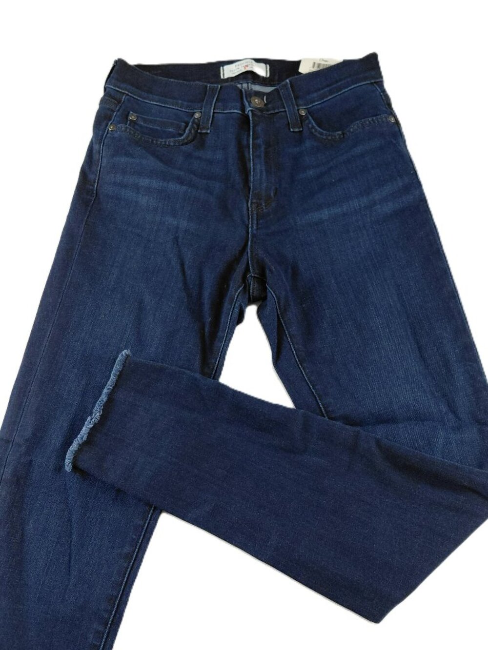 Principle GEM Hi Rise Skinny Jeans Women's Size 26 Dark Wash Raw Split Hems